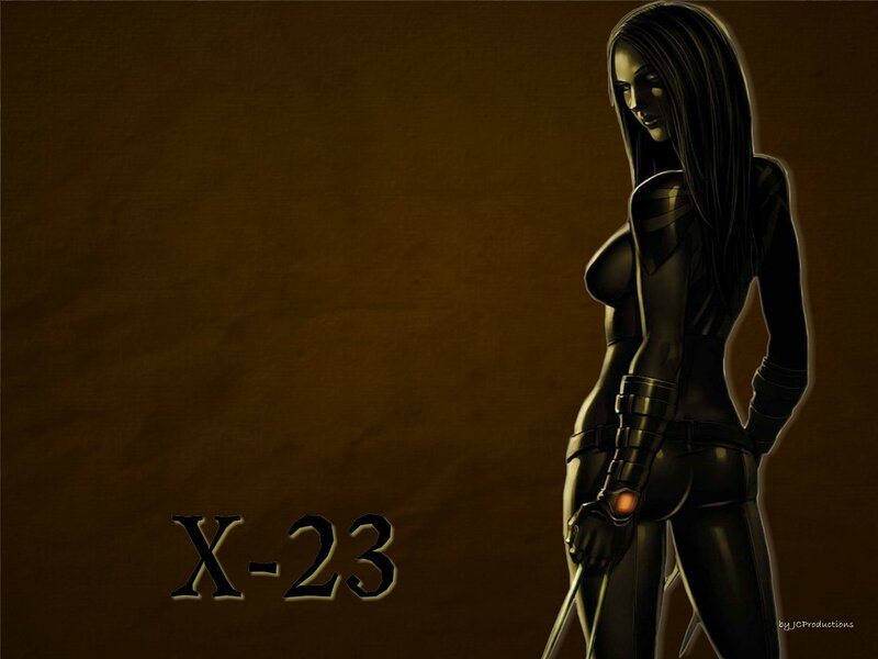 Female Character in Black Suit — Brown