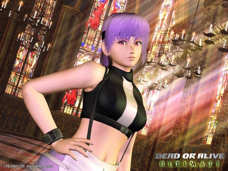 Female Character in Black Top — Purple