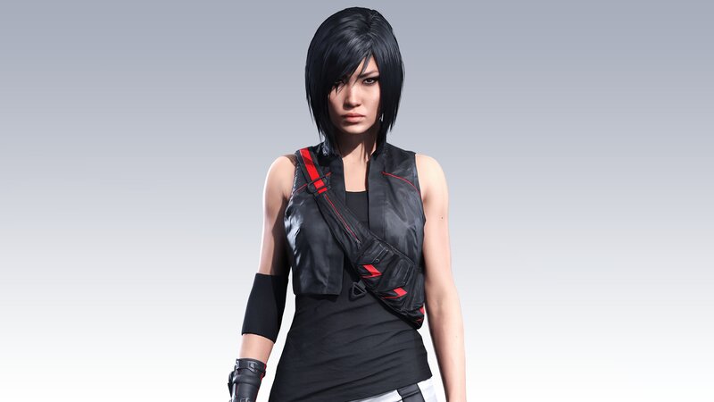 Female Character in Black Vest — Neutral