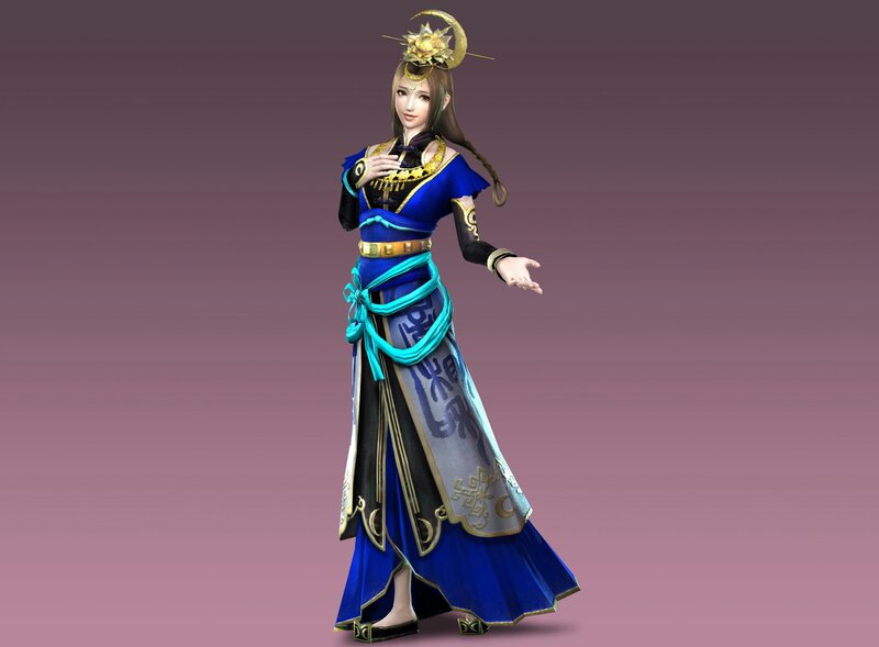 Female Character in Blue Dress — Calm