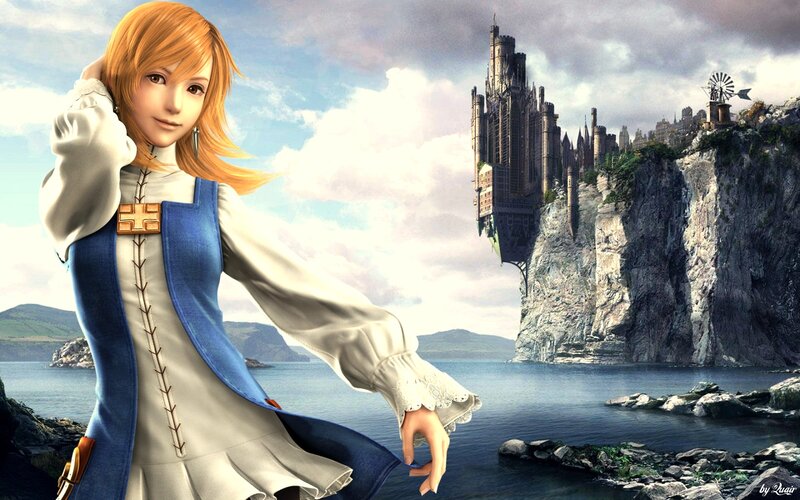 Female Character in Blue Dress — Serene