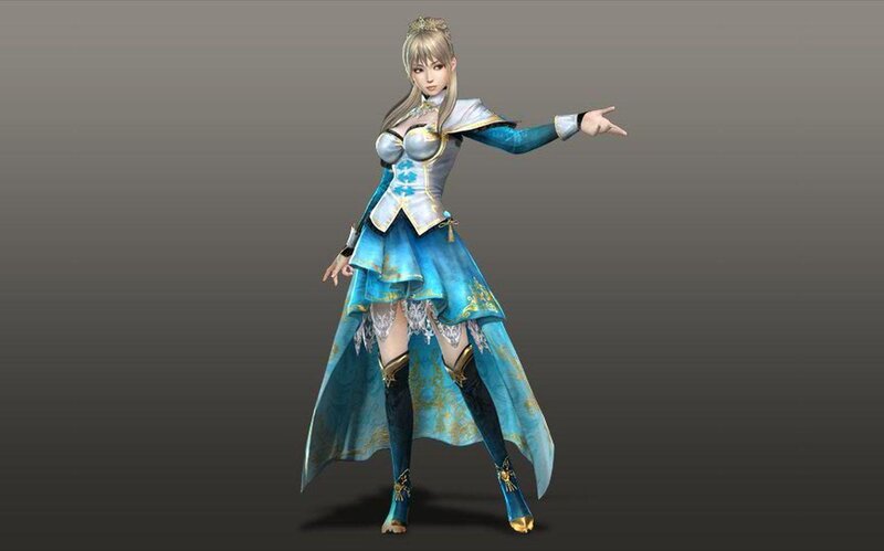 Female Character in Blue Dress