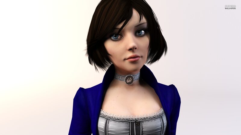 Female Character in Blue Jacket — Neutral