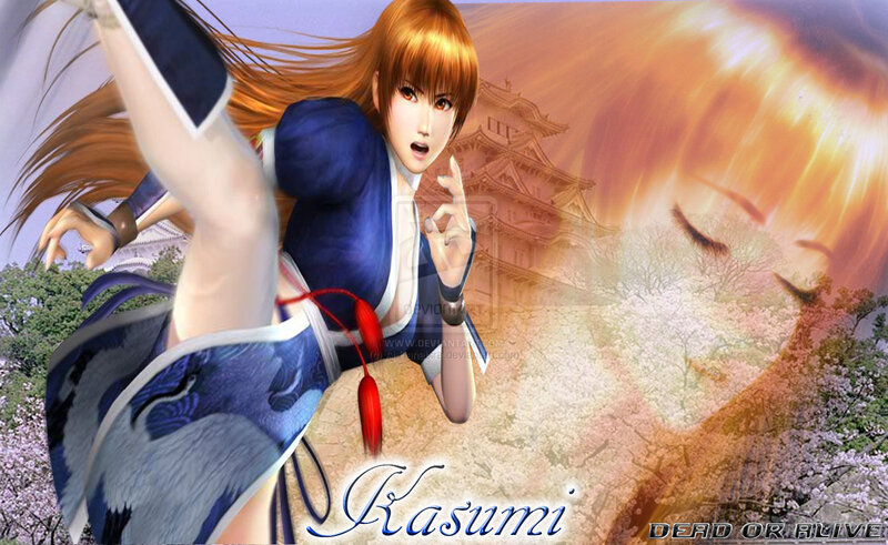 Female Character in Blue Kimono — Dramatic