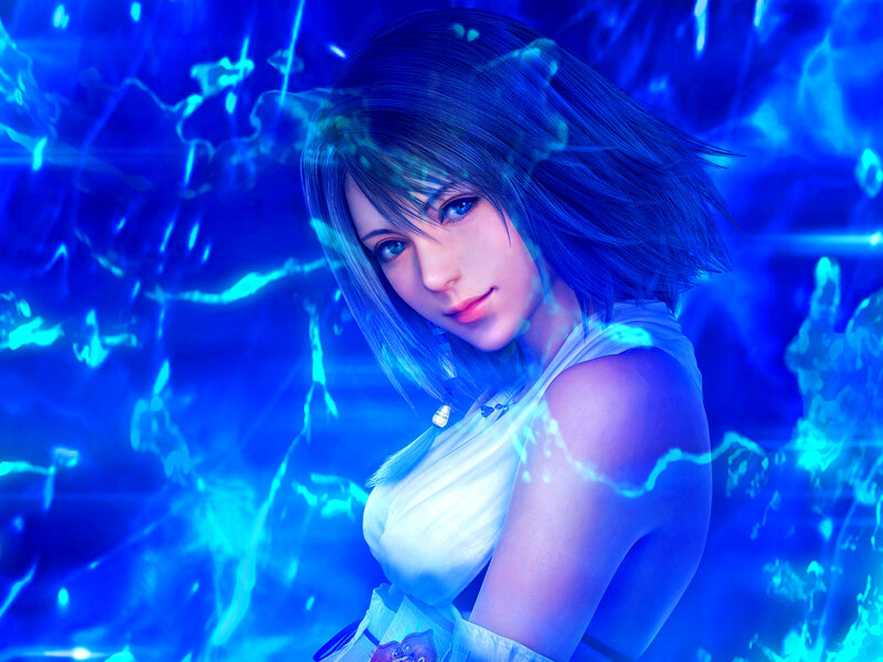 Female Character in Blue Light — Dramatic, 3d Render