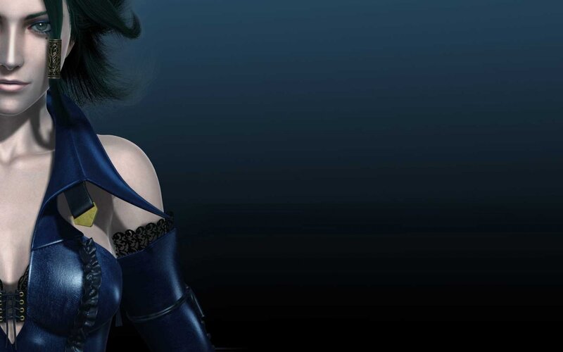 female character in blue outfit