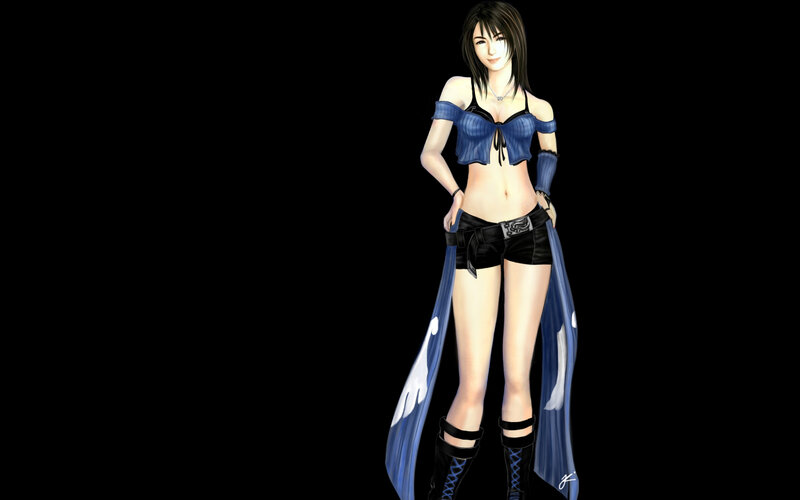 female character in blue outfit
