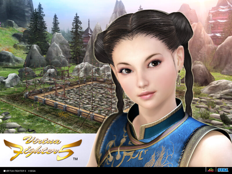 Female Character in Blue Outfit — Serene