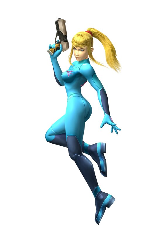 Female Character in Blue Suit — Action, 3d Render, Gun