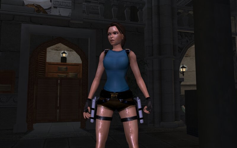 Female Character in Blue Top — Dramatic