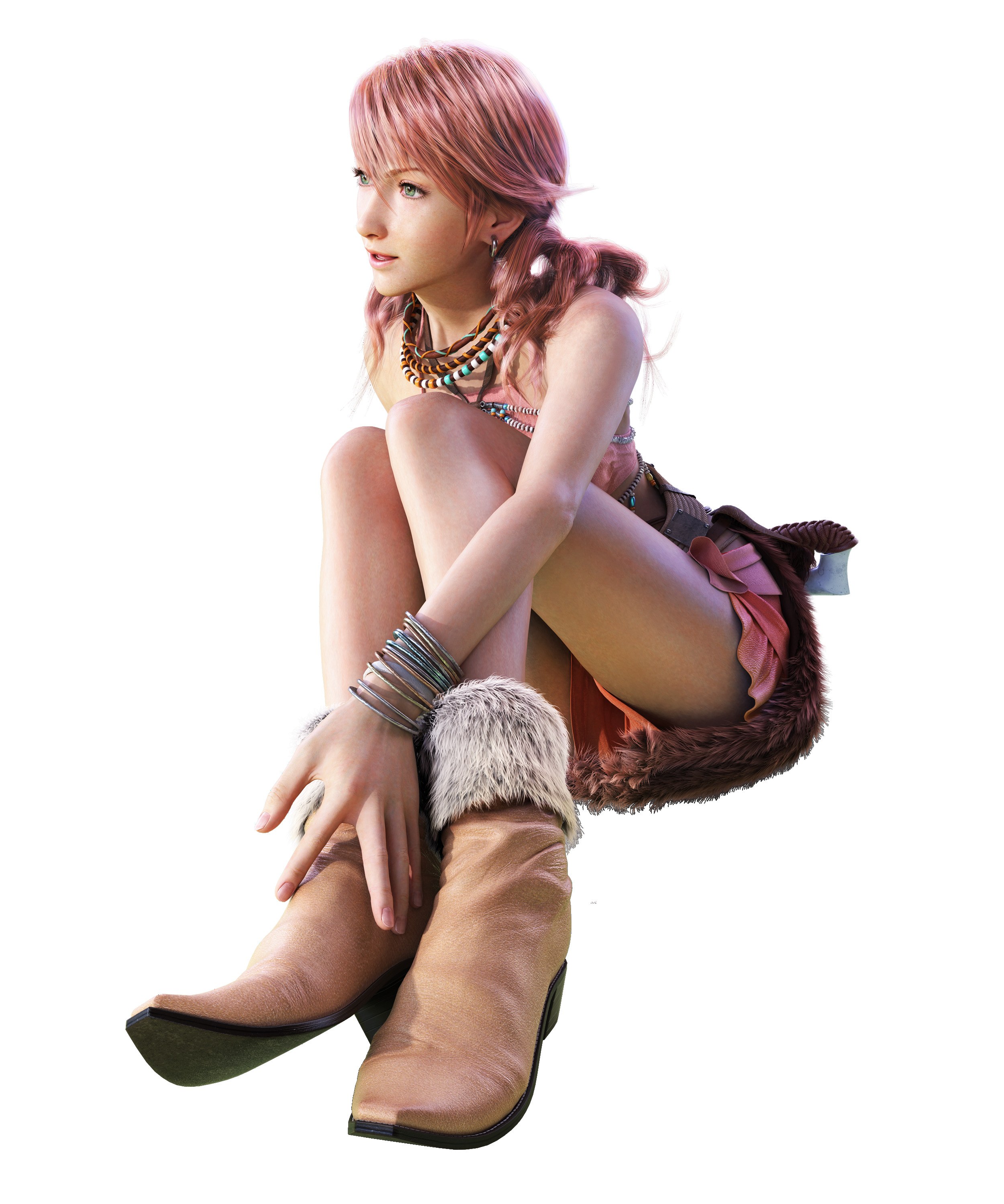female character in boots