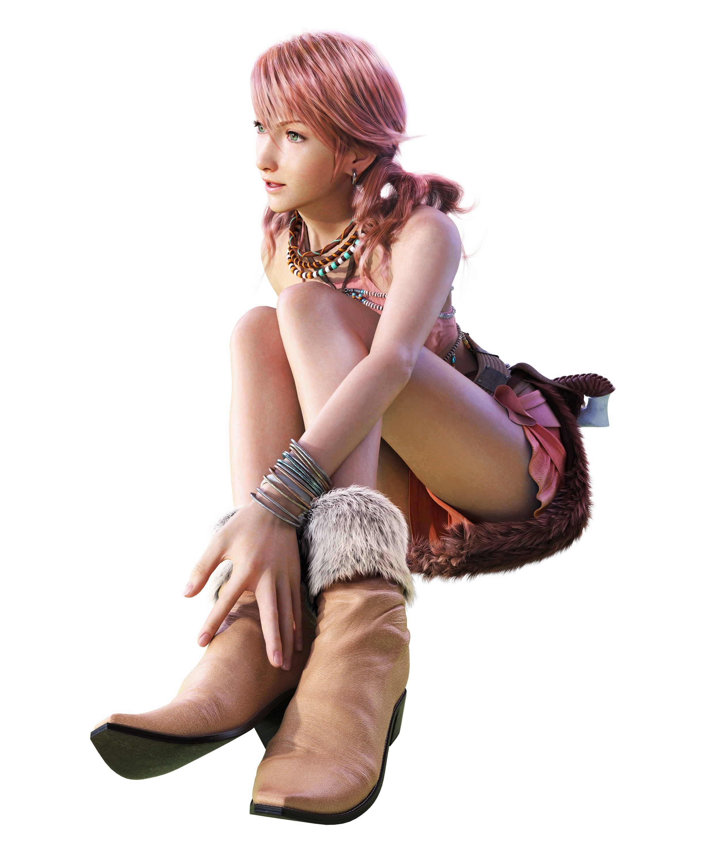 female character in boots