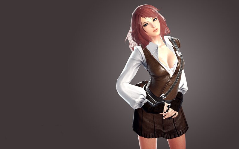 Female Character in Brown Outfit — Confident, 3d Render