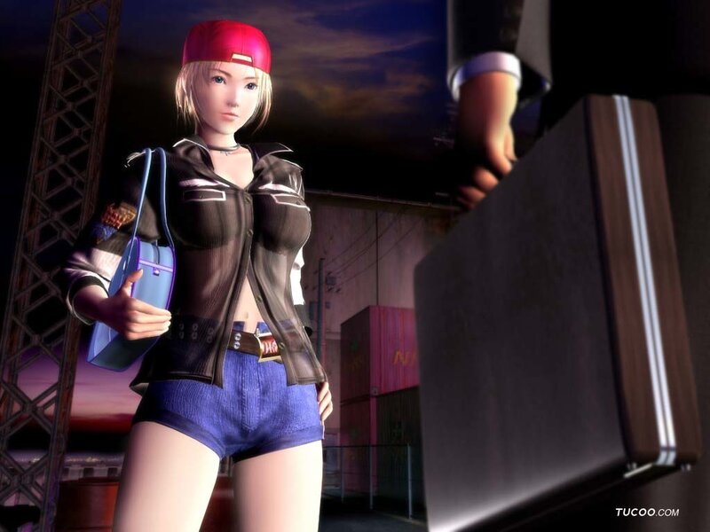 Female Character in Cap — Blue