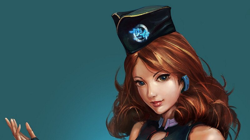 female character in cap