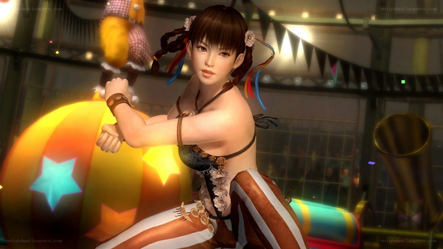 female character in carnival setting