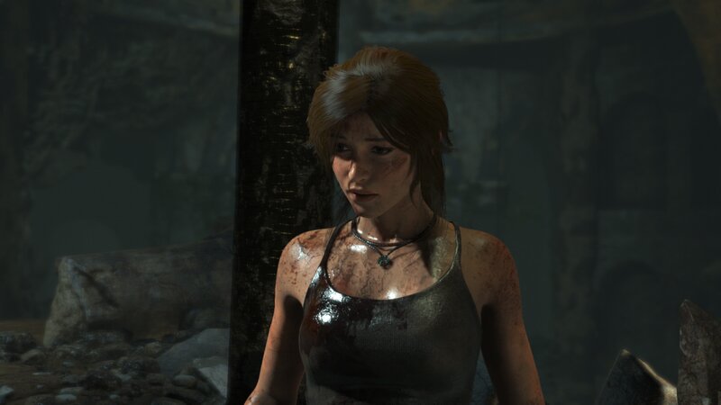 Female Character in Cave — Brown