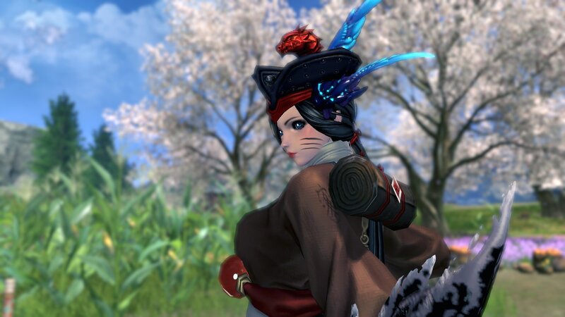 Female Character in Cherry Blossoms