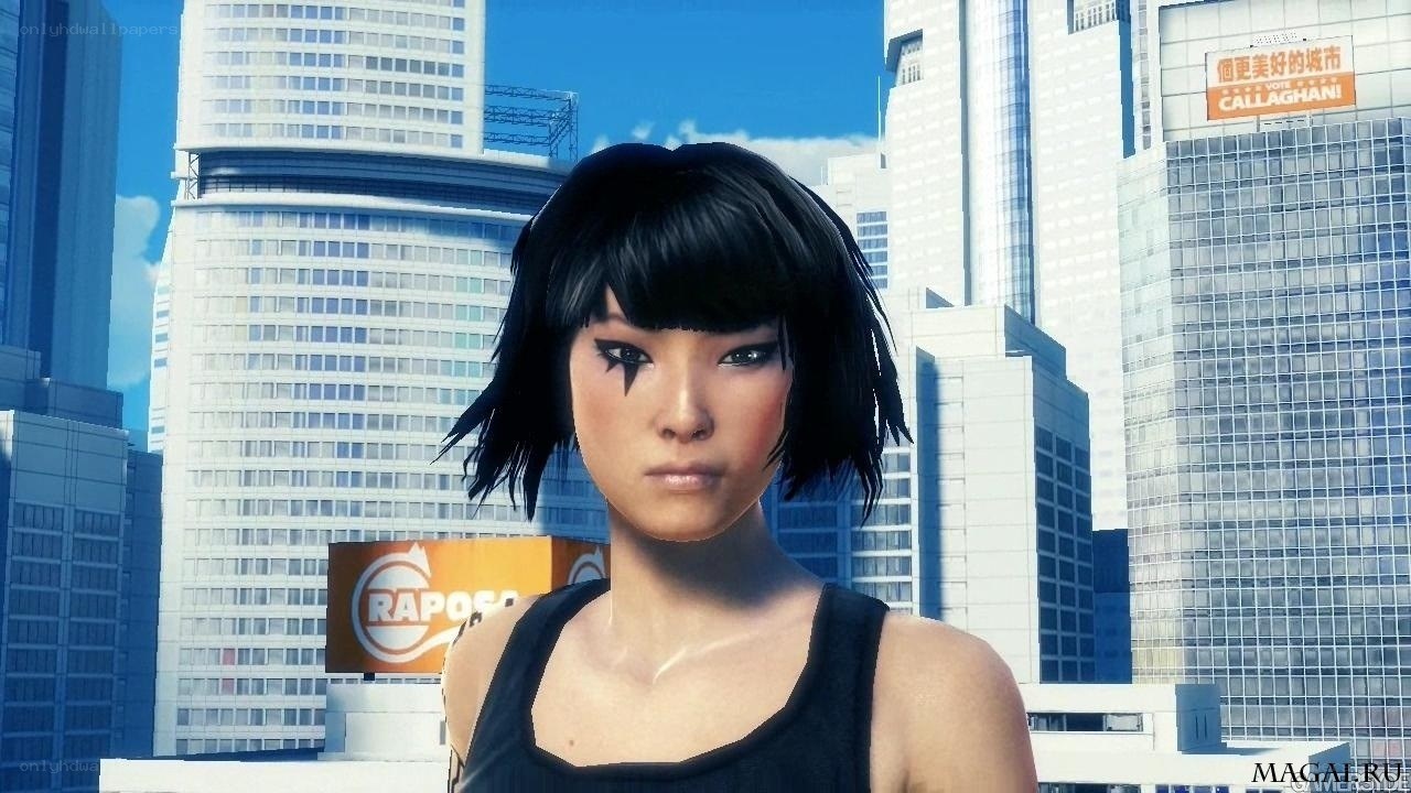 female character in cityscape