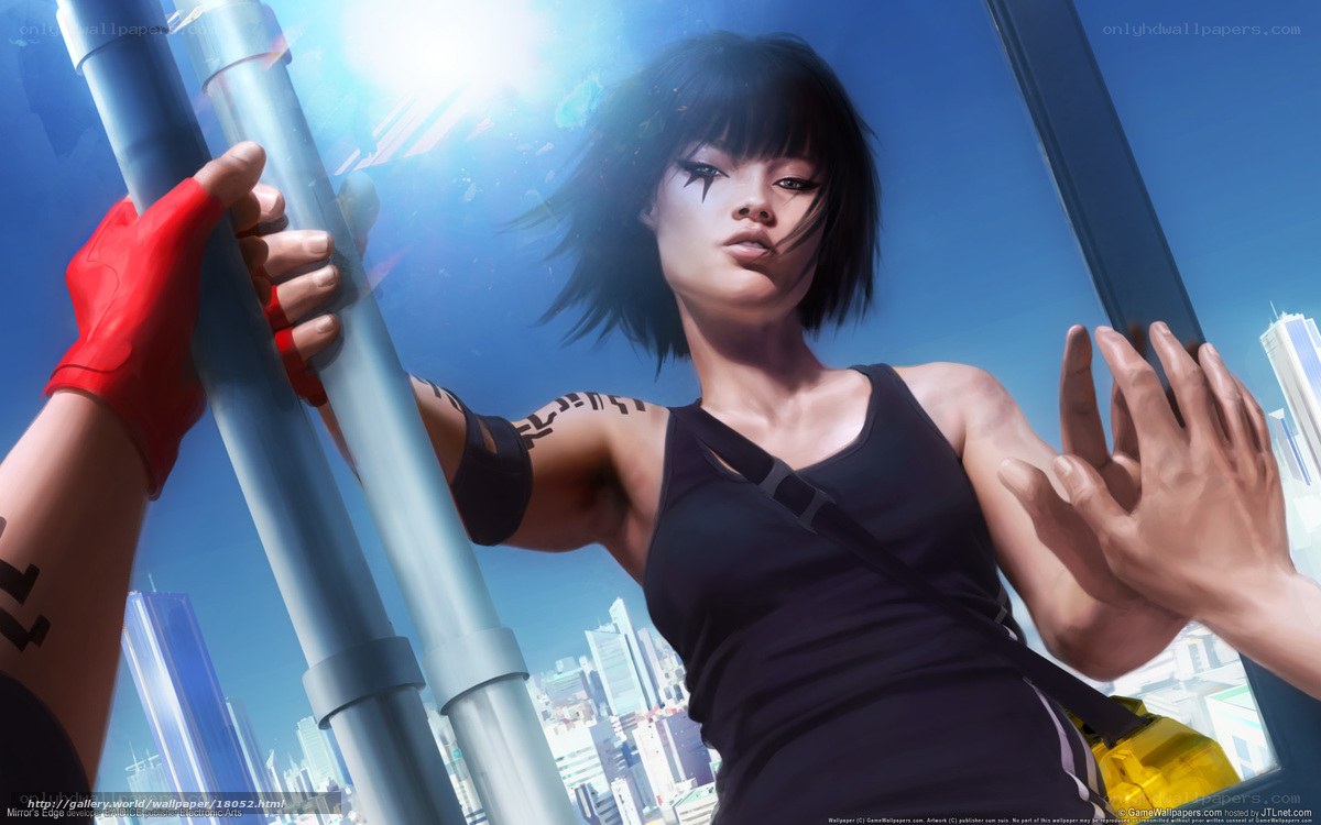 female character in cityscape