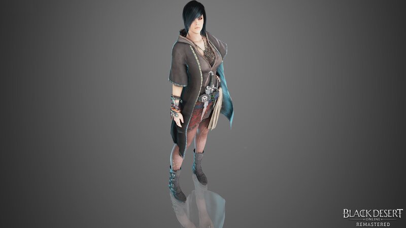 Female Character in Cloak — Gray, Neutral