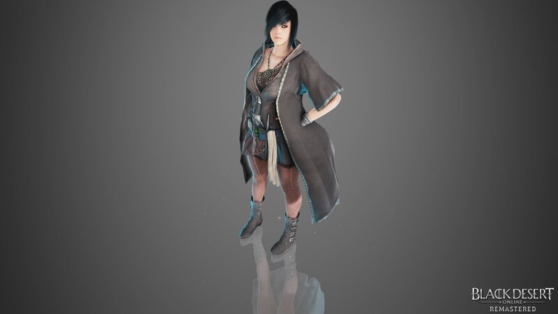 Female Character in Cloak — Gray
