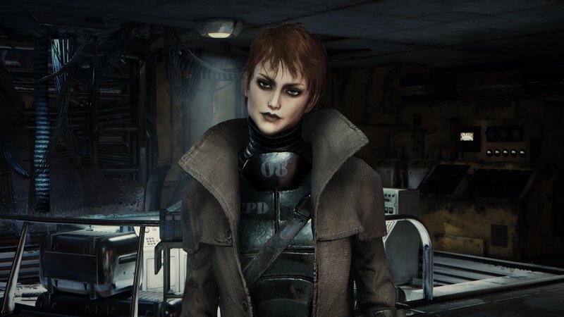 Female Character in Coat — Brown