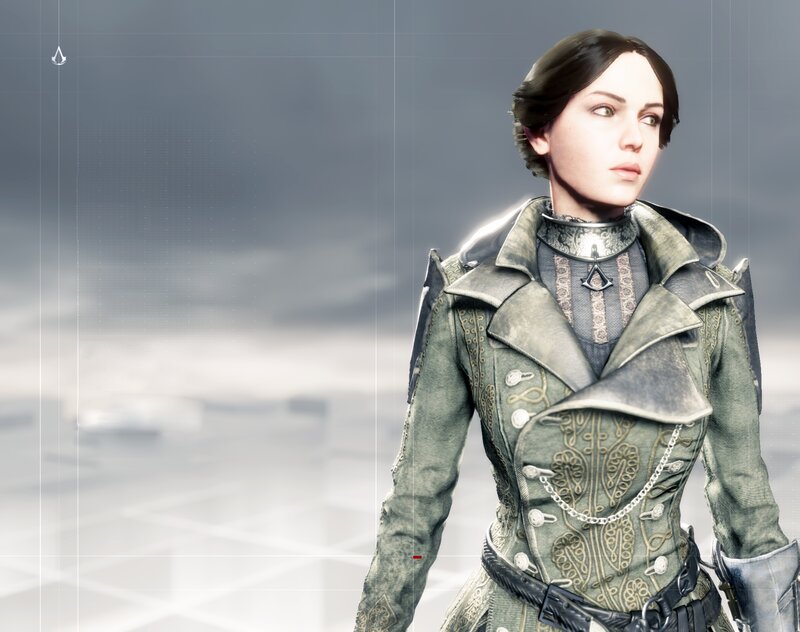 Female Character in Coat — Green