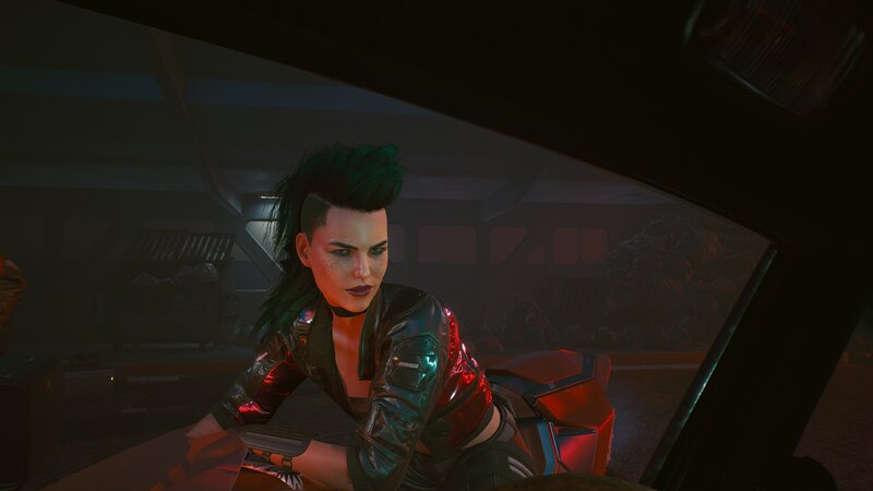 Female Character in Cockpit — Black