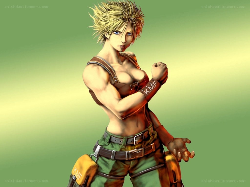 female character in combat gear