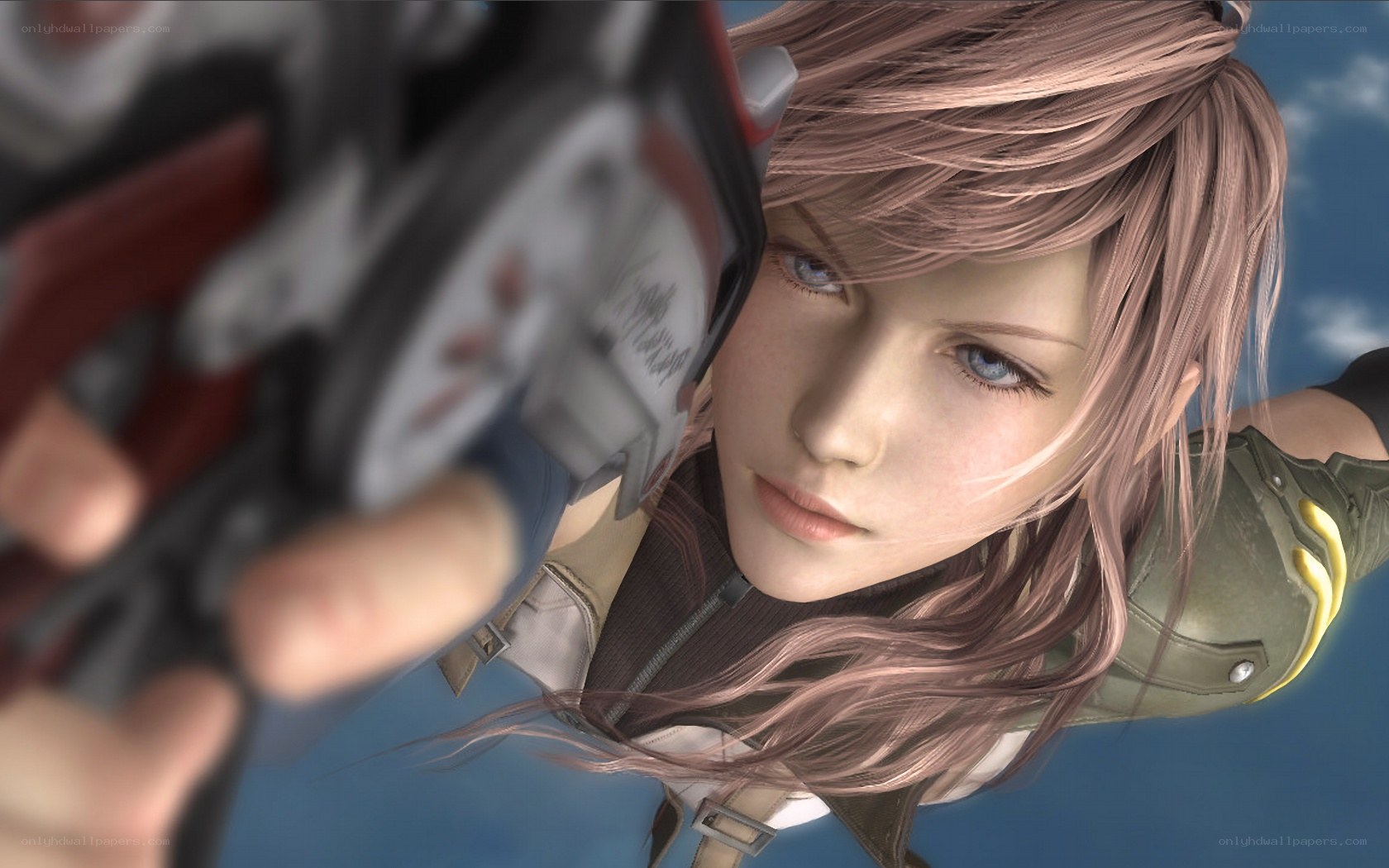 female character in combat gear