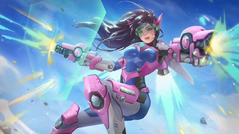 Female Character in Combat — Pink