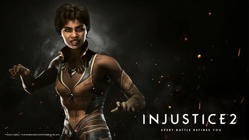 Female Character in Combat Pose — Black, Dramatic, Digital Art