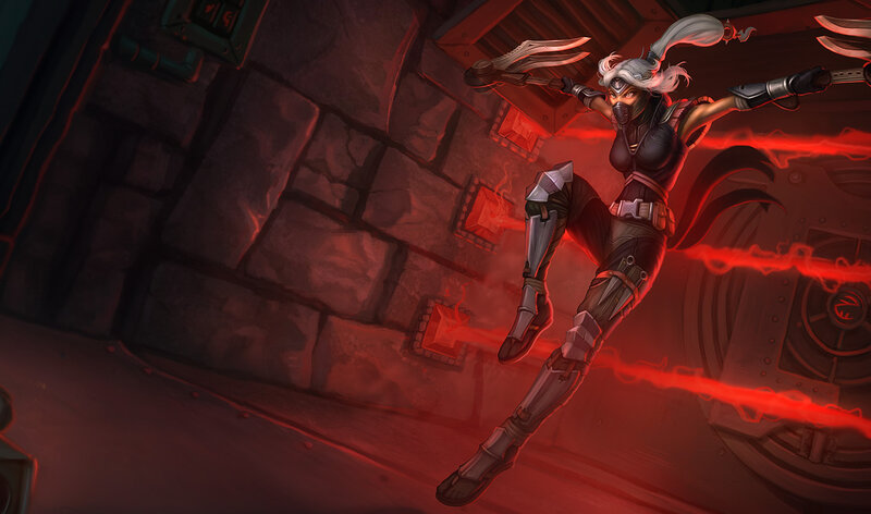 Female Character in Combat Pose — Red, Dramatic, Digital Art