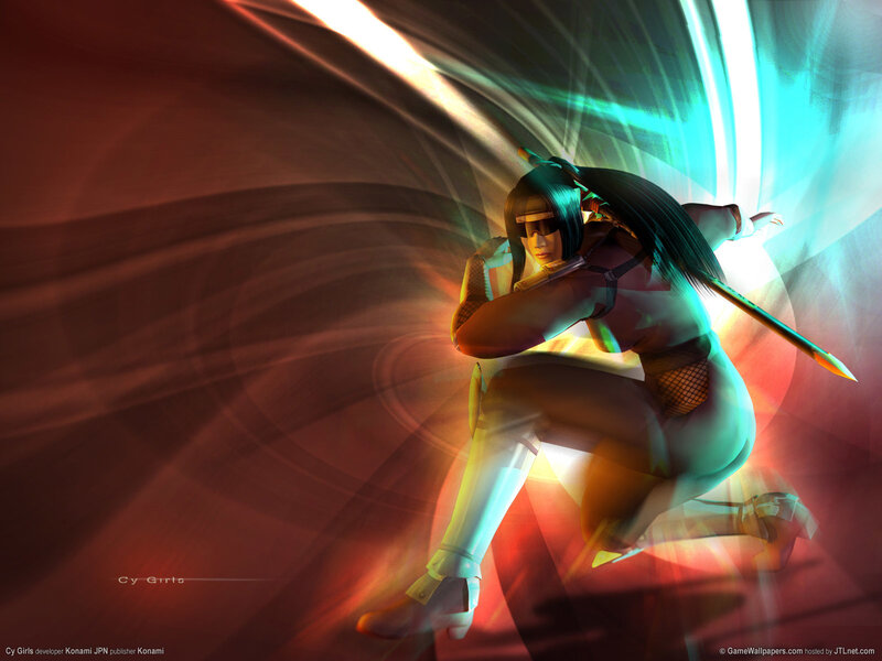 Female Character in Combat Pose — Red, Dramatic