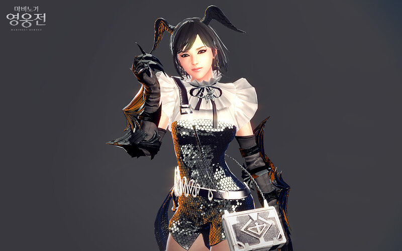 Female Character in Costume — Black, Confident