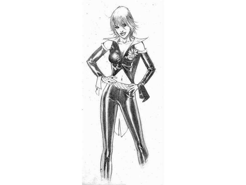 Female Character in Costume — Black