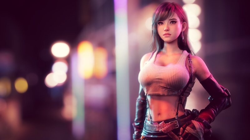 Female Character in Cyberpunk Setting