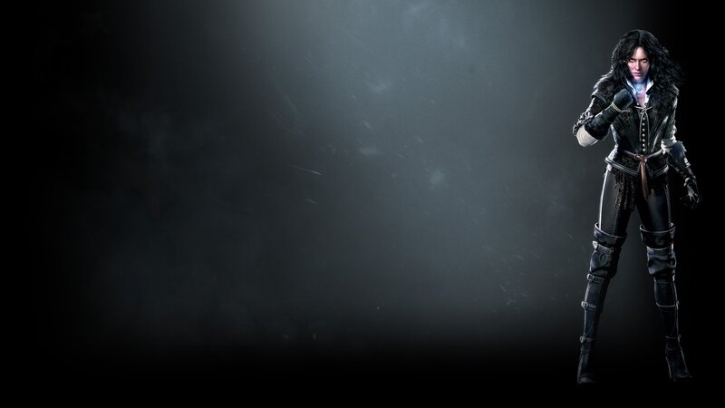 Female Character in Dark Armor — Black, Dramatic