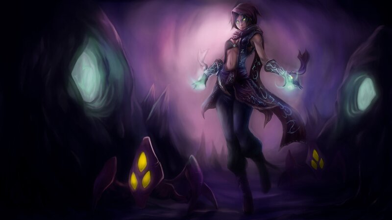 Female Character in Dark Cave
