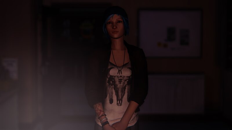 Female Character in Dark Room — Black, Night