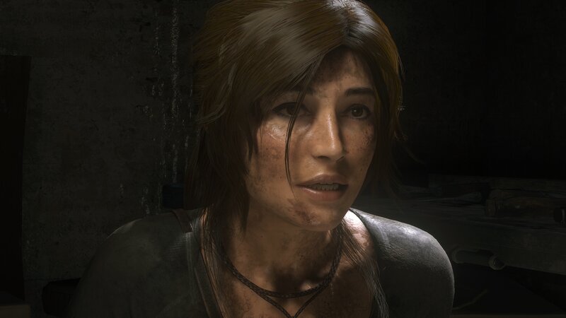 Female Character in Dark Room — Brown
