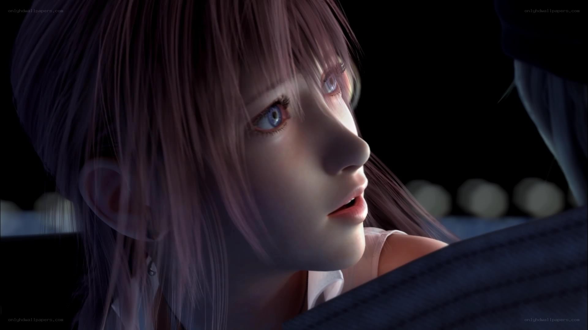 female character in dark setting