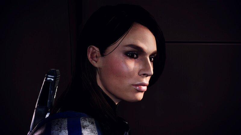 female character in dark setting