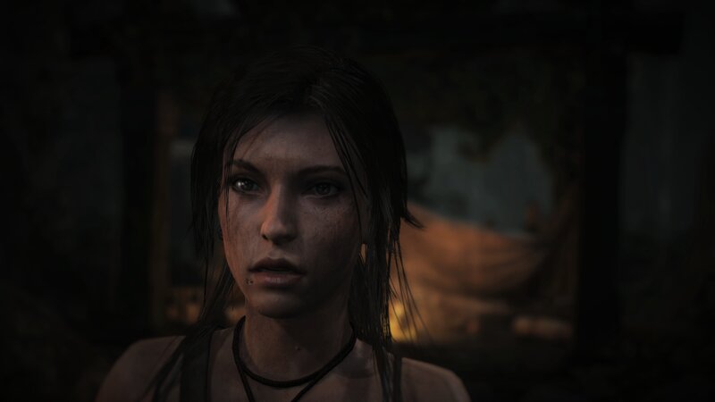 Female Character in Dark Setting — Black, Serious
