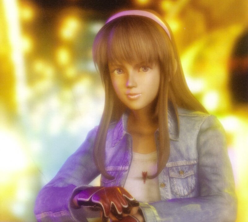 Female Character in Denim Jacket