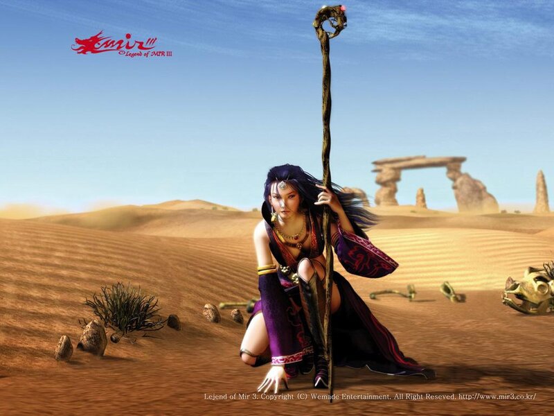 Female Character in Desert — Brown, Dramatic