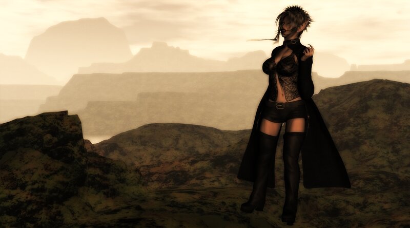 Female Character in Desert — Brown