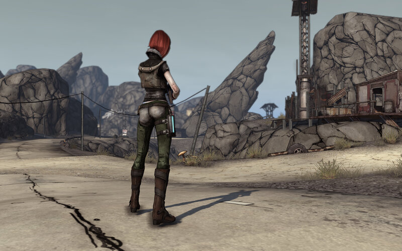 female character in desert landscape