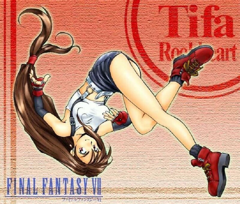 Female Character in Dynamic Pose — Red